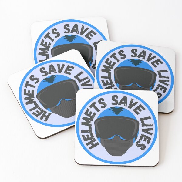 Item preview, helmets save lives blue designed and sold by InsaneCorner.