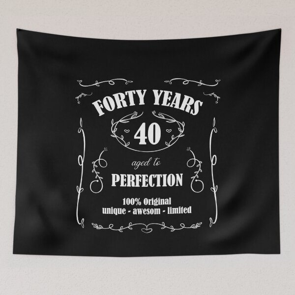 Item preview, 40 Years, Aged To Perfection - Round Birthday designed and sold by Shirt-Designs.
