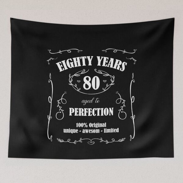 Item preview, 80 Years, Aged To Perfection - Round Birthday designed and sold by Shirt-Designs.