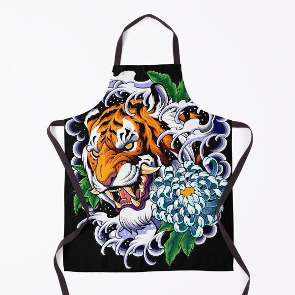 Item preview, Japanese Traditional Tiger Tattoo Art Old School Flash designed and sold by TammiPrez.