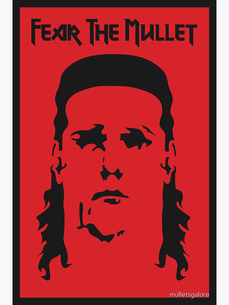Thumbnail 3 of 3, Sticker, Fear the Mullet designed and sold by mulletsgalore.