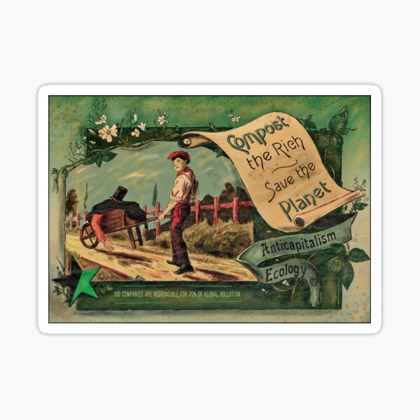 Compost the Rich - Ecology & Anticapitalism - English Sticker