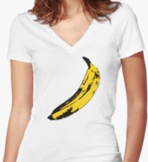 Big Yellow Banana Women's Fitted V-Neck T-Shirt