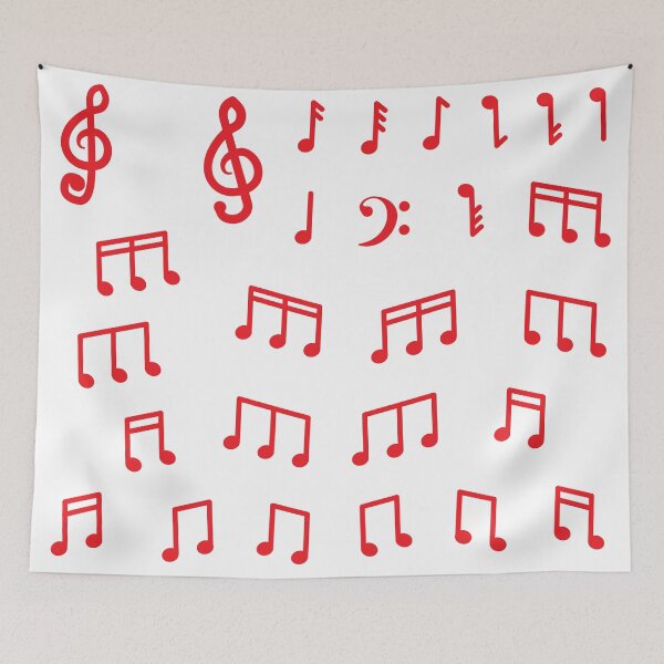 Item preview, Cute Red Music Note Sticker designed and sold by ikutosaufi.