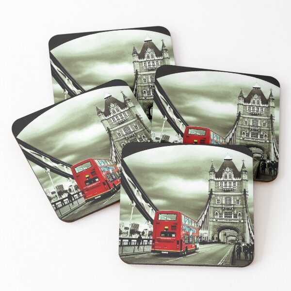 Item preview, Tower Bridge Red Bus London England designed and sold by AndyEvansPhotos.