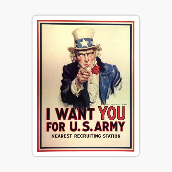 I want you for the U.S. Army Sticker