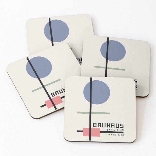 Item preview, Bauhaus inspired Exhibition Print, Bauhaus Wall Art blue green, Bauhaus Exhibition Wall Decor designed and sold by re-make-.