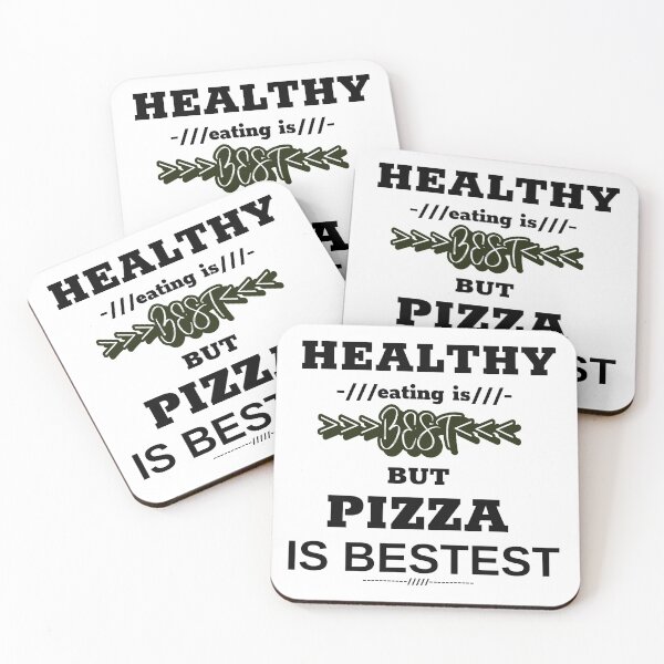 Item preview, Healthy eating is best but pizza is bestest designed and sold by DesignedBySnip.