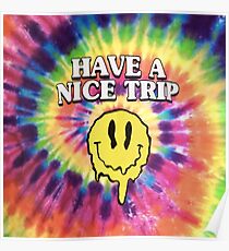 Acid Smiley Face - eine schöne Reise Poster