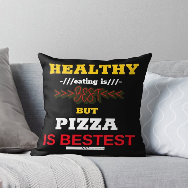 Item preview, Healthy eating is best but pizza is bestest designed and sold by DesignedBySnip.