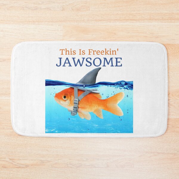 Item preview, This Is Jawsome Cute Funny Goldfish Shark Fin  designed and sold by CBCreations73.