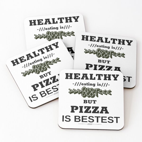 Item preview, Healthy eating is best but pizza is bestest designed and sold by DesignedBySnip.