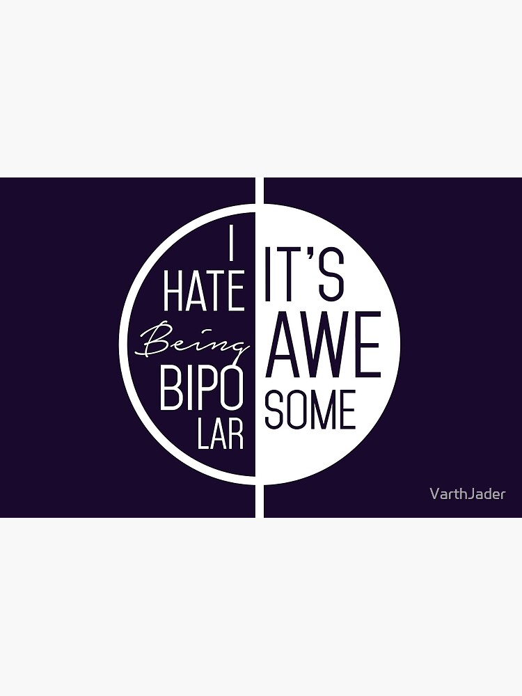 Ich Hasse Es Bipolar Es Ist Genial Lustige Sarkastische Bipolare Storung Yin Yang Design Laptop Folie Von Varthjader Redbubble