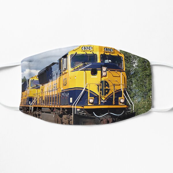 Alaska Railroad train engine Flat Mask