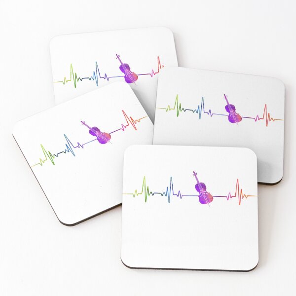 Item preview, cello heartbeat watercolor designed and sold by loves789.