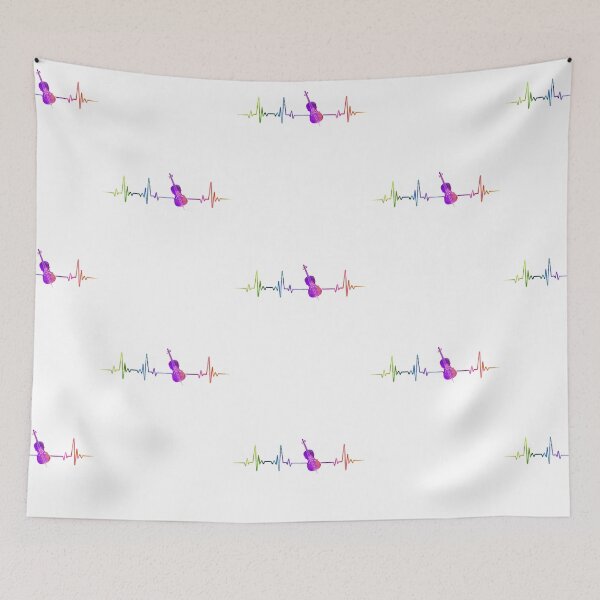 Item preview, cello heartbeat watercolor designed and sold by loves789.