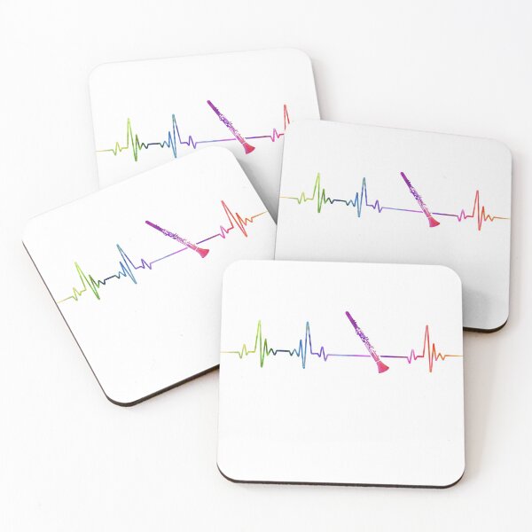 Item preview, clarinet heartbeat watercolor designed and sold by loves789.