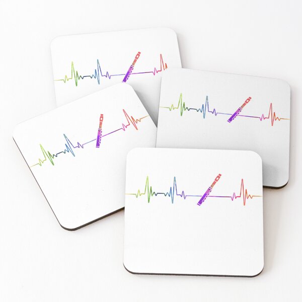 Item preview, Flute heartbeat watercolor designed and sold by loves789.