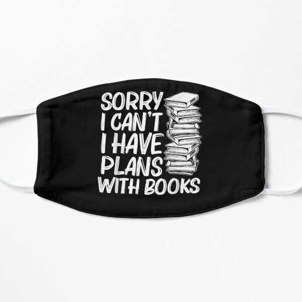 Cool Book Art For Men Women Bookworm Bookish Reader Reading Flat Mask
