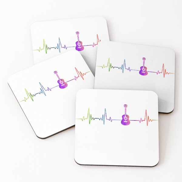 Item preview, Guitar heartbeat watercolor designed and sold by loves789.