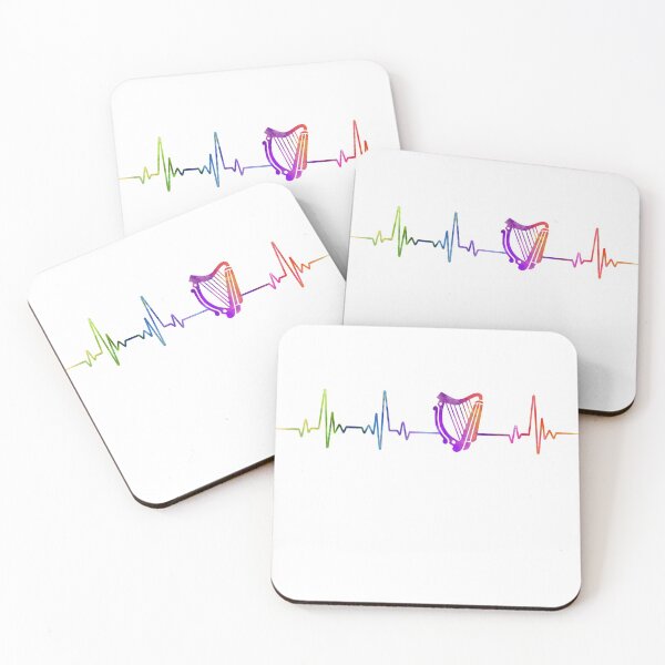 Item preview, Harp heartbeat watercolor designed and sold by loves789.