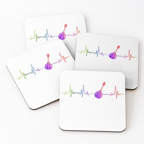 Item preview, Mandolin heartbeat watercolor designed and sold by loves789.