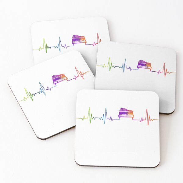 Item preview, Piano heartbeat watercolor designed and sold by loves789.