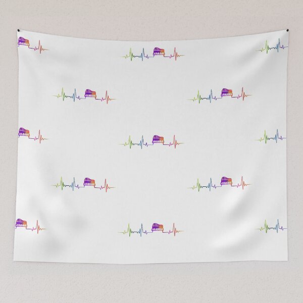 Item preview, Piano heartbeat watercolor designed and sold by loves789.