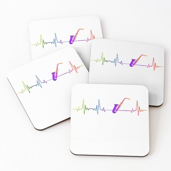 Item preview, Saxophone heartbeat watercolor designed and sold by loves789.
