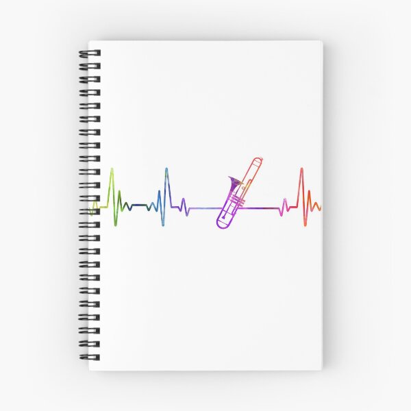 Item preview, Trombone heartbeat watercolor designed and sold by loves789.