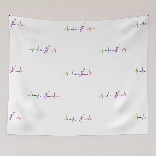 Item preview, Trombone heartbeat watercolor designed and sold by loves789.