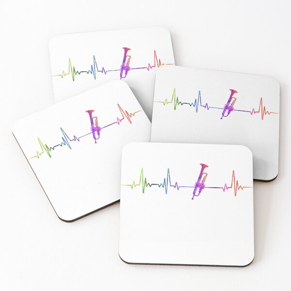Item preview, Trumpet heartbeat watercolor designed and sold by loves789.