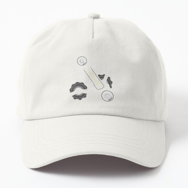 Italian Derailleur Gears White Dad Hat
