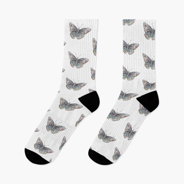 Item preview, Buckeyed Grey, Yellow, and Blue Butterfly designed and sold by Jada Clark.
