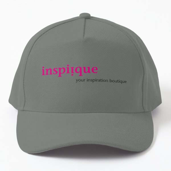 inspiique - your inspiration boutique (Logo pink with tagline) Baseball Cap