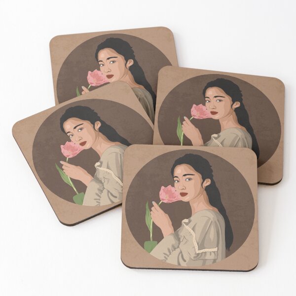 Item preview, The woman with Pink Tulip designed and sold by tirthoyaatri.
