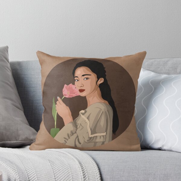 Item preview, The woman with Pink Tulip designed and sold by tirthoyaatri.
