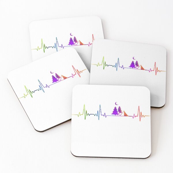 Item preview, camping heartbeat watercolor designed and sold by loves789.