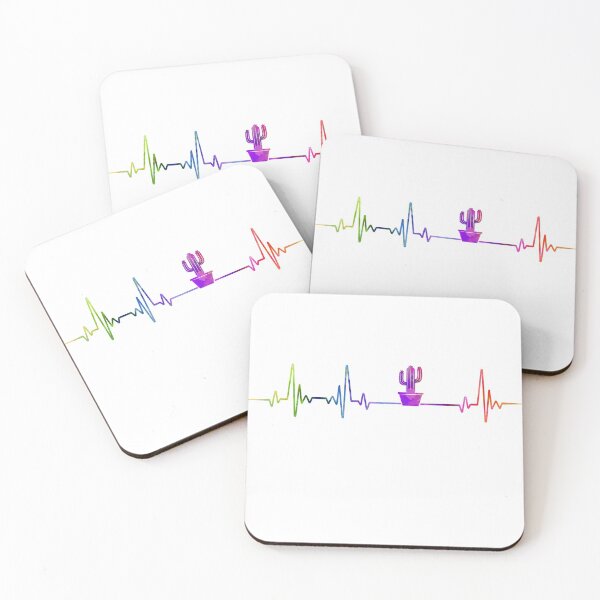 Item preview, Catus heartbeat watercolor designed and sold by loves789.