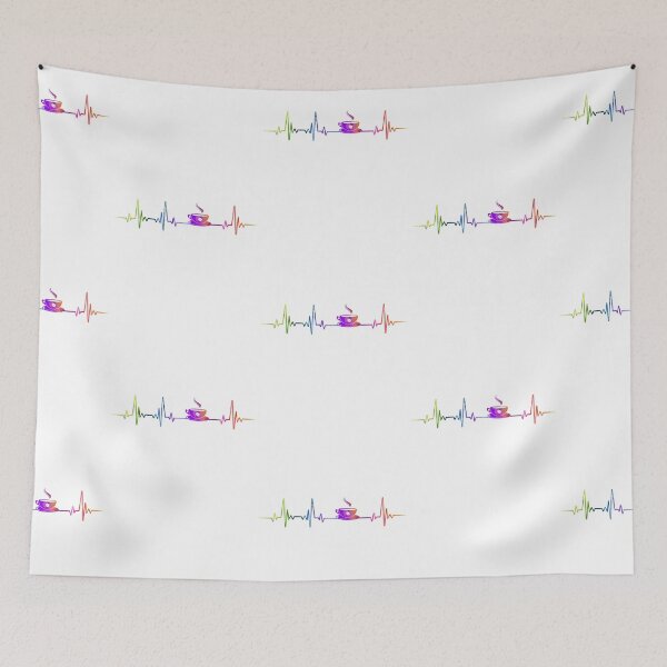 Item preview, Coffee heartbeat watercolor designed and sold by loves789.
