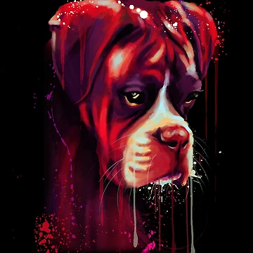 Artwork thumbnail, Boxer Dog Hand Drawn by RMA-Graphics
