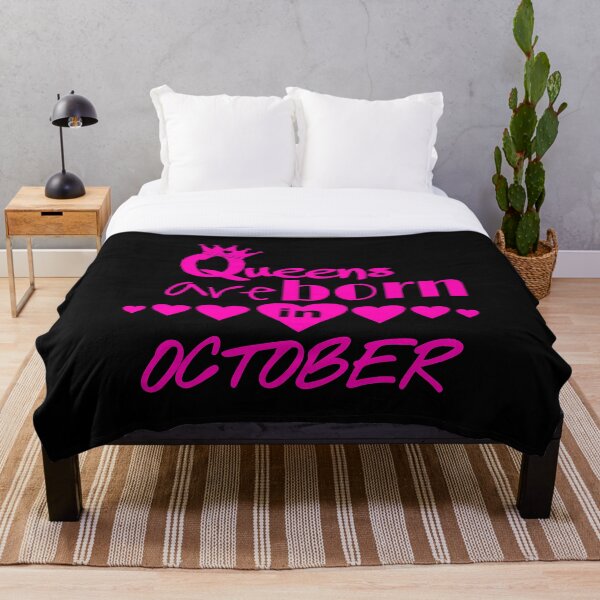 Item preview, October birthday quotes(Queens are born in October) designed and sold by Star-Design-PTD.