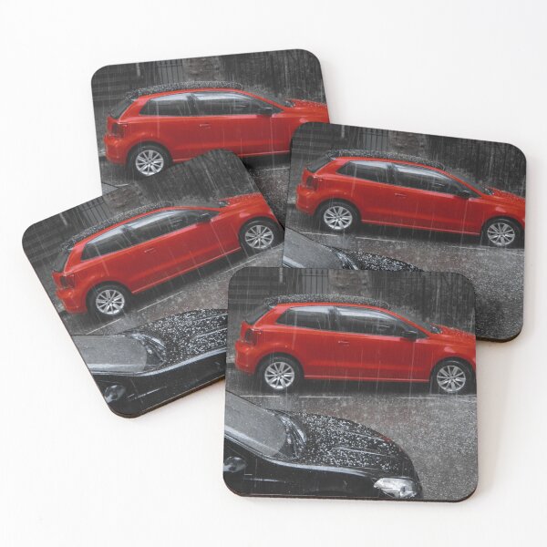 Item preview, Car Dramatic Rain Red designed and sold by jamesk-photo.