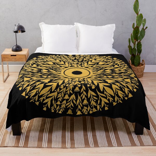 Artikelvorschau, Goldblumen-Mandala entworfen und verkauft von patternsforsoul.