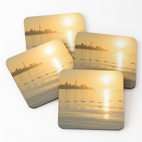 Item preview, Cormorants and Skyscrapers - Brilliant Toronto Sunrise with Urban Wildlife designed and sold by Georgia Mizuleva.