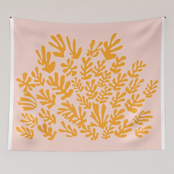 Item preview, Henri Matisse Flower, Paper Decoupes Art pink orange, Matisse Cutout's, Matisse inspired sheaf designed and sold by re-make-.