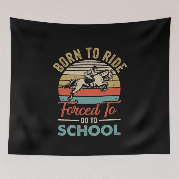 Item preview, Born Ride Horse Forced To Go To School Funny Horse Vintage designed and sold by cadieuxart.