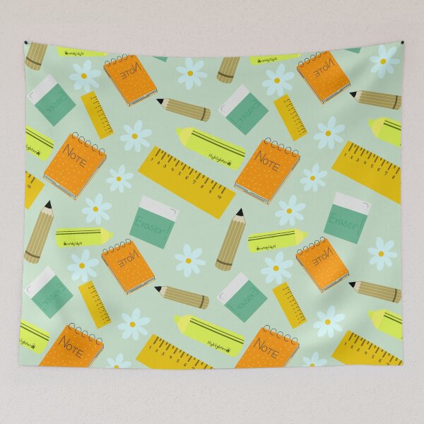 Item preview, School supplies with flower designed and sold by ByJYA.