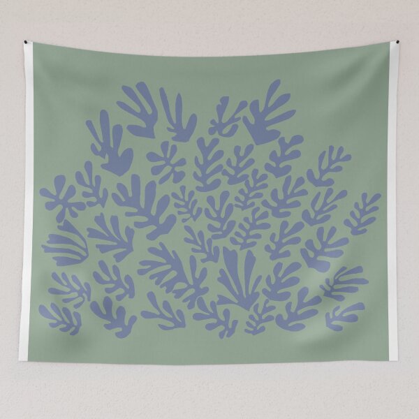 Item preview, Henri Matisse Flower, Paper Decoupes Art blue green 2, Matisse Cutout's, Matisse inspired sheaf designed and sold by re-make-.