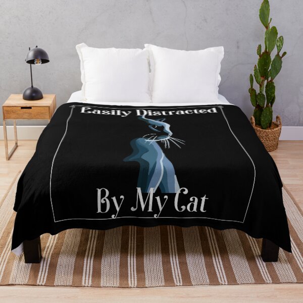 Item preview, Easily Distracted by my cat designed and sold by Cattigal.